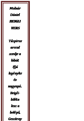Szvegdoboz: Molnr Dniel
BEIGLI VERS

Tzpiros arccal szedje a lbt
Ifj legnyke s nagyap.
Beigli- bilta lesz a belp,
Gesztenye benne, gi di.

Tornacip vagy b gumicsizma,
Rppen a knny frge topn,
Indul a vgta mindegyik tvon,
Gyorsan a lbad szedd szaporn!


A verset Molnr Dniel, ismert rdis sportriporter rta 2002-ben, a verseny dlelttjn. 
